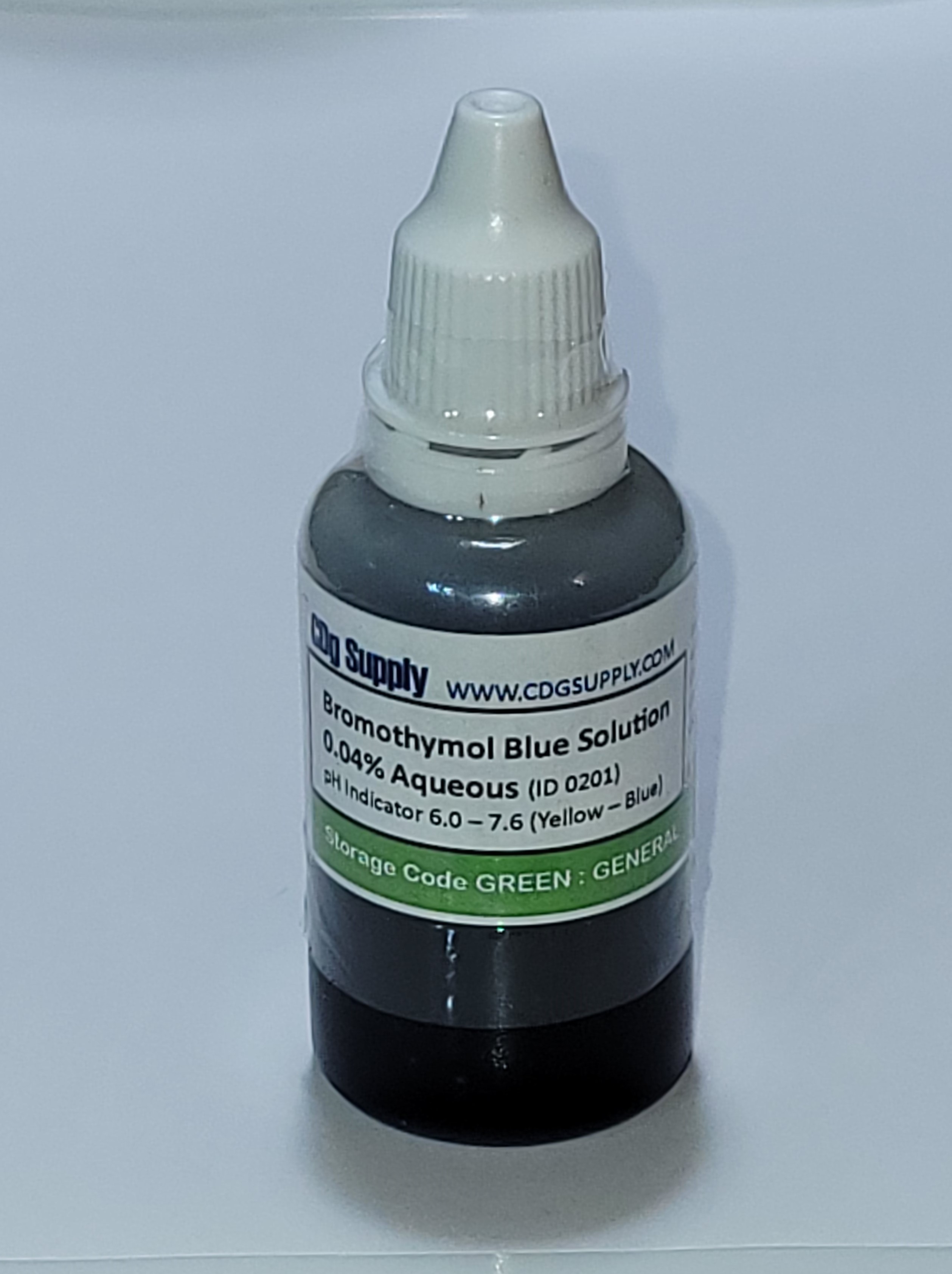 Bromothymol Blue Solution, 0.04% Aqueous, 30 mL